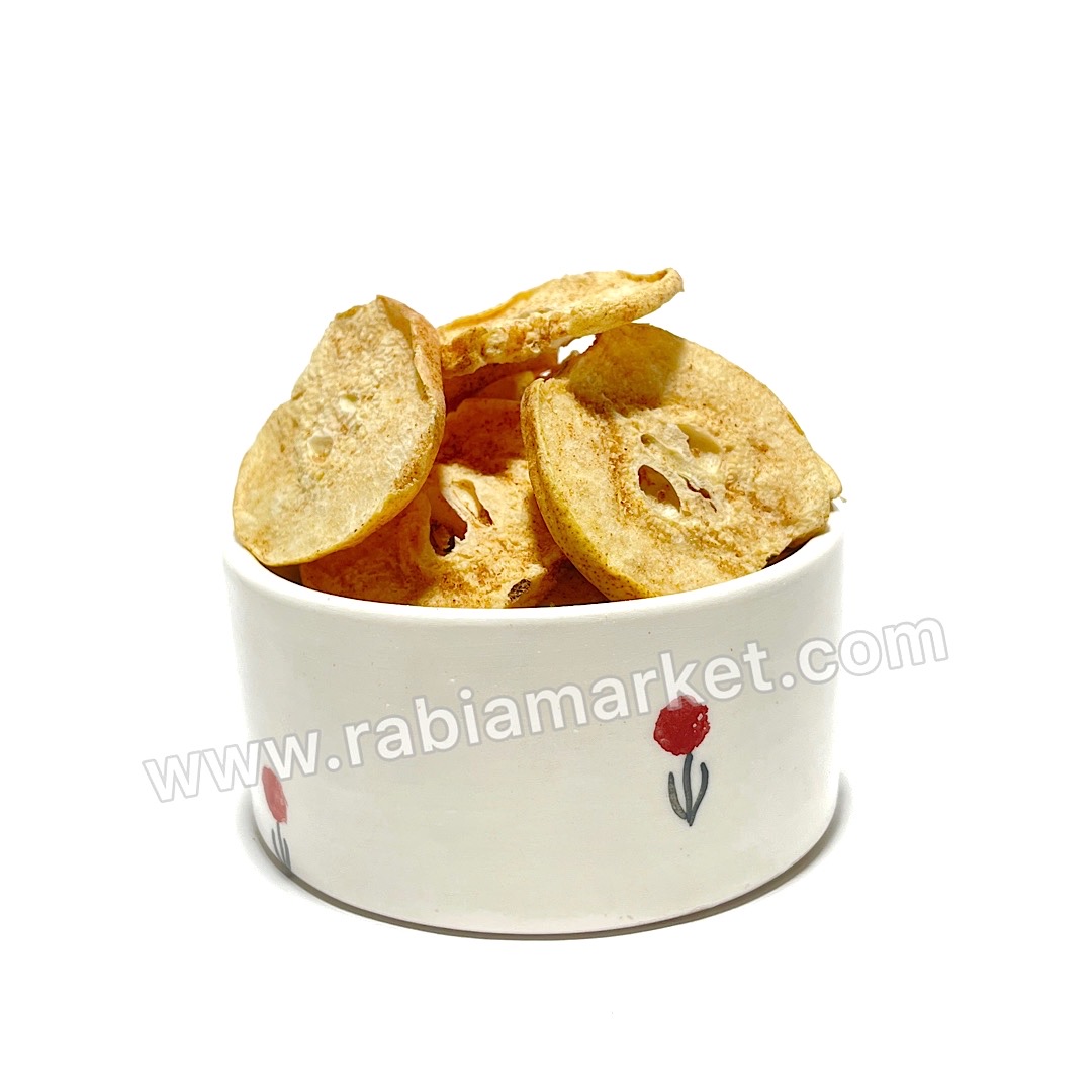 گلابی خشک پفکی فریزدرایر 